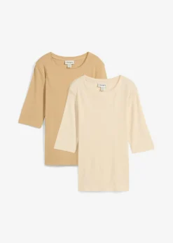 Camiseta de canalé con algodón orgánico (2 unidades)