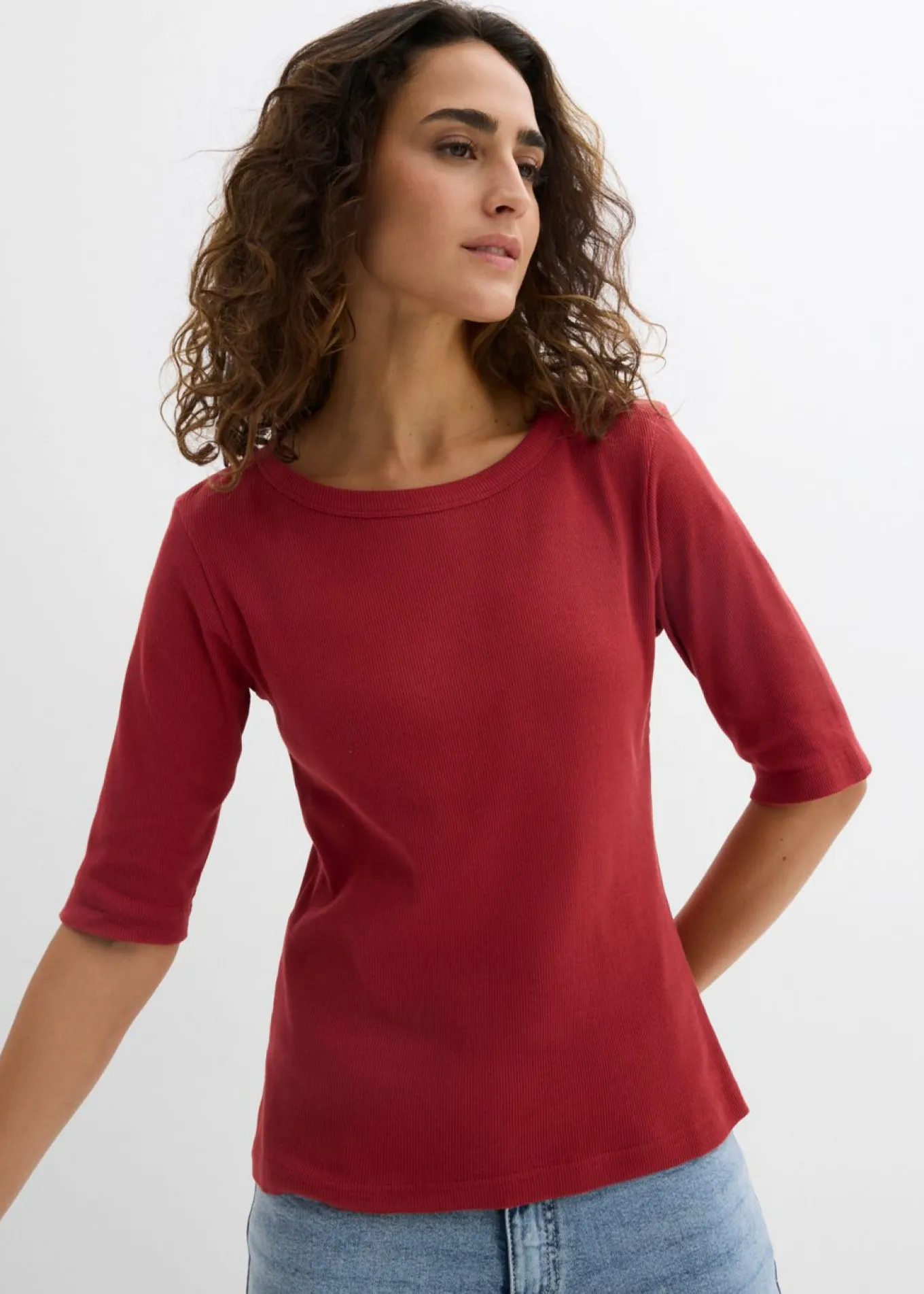 Camiseta de canalé con algodón orgánico (2 unidades)