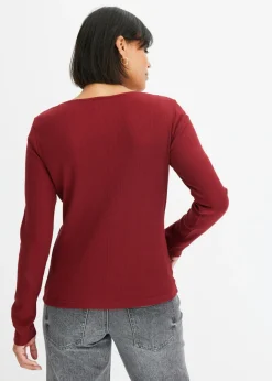 Camiseta de canalé de algodón orgánico puro