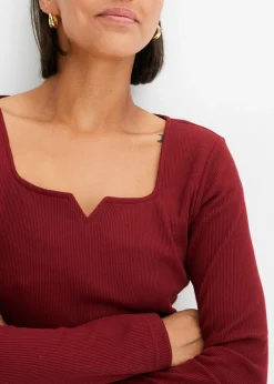 Camiseta de canalé de algodón orgánico puro