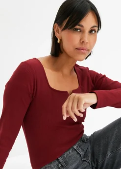 Camiseta de canalé de algodón orgánico puro