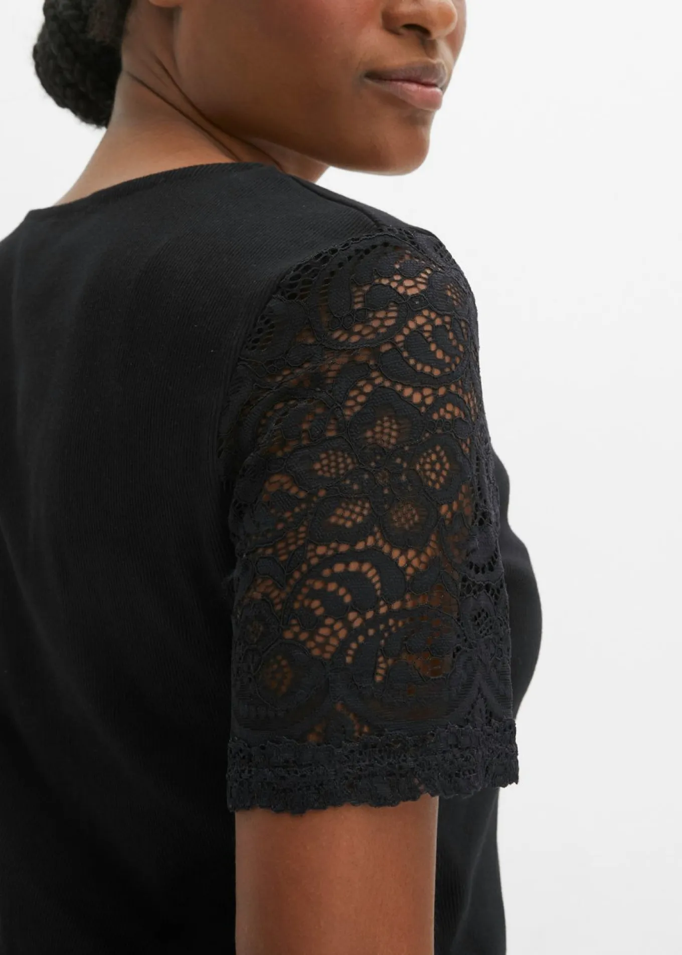 Camiseta de canalé de algodón