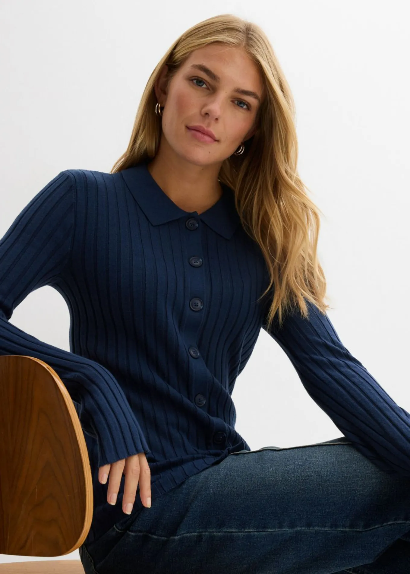 Camiseta de canalé de mezcla de viscosa fluida