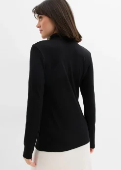 Camiseta de canalé de mezcla de viscosa suave