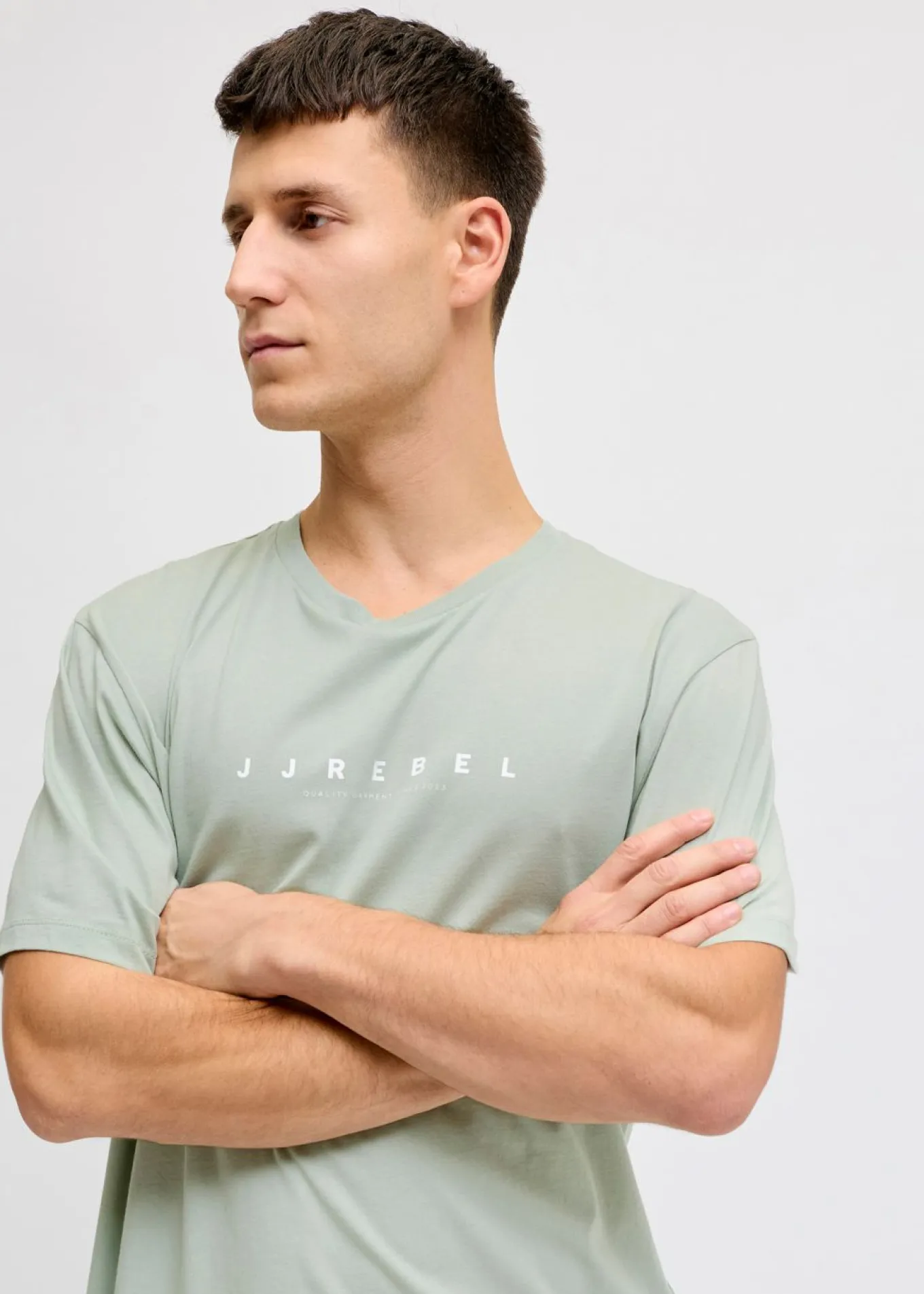 Camiseta de JJ REBEL de algodón puro con corte holgado