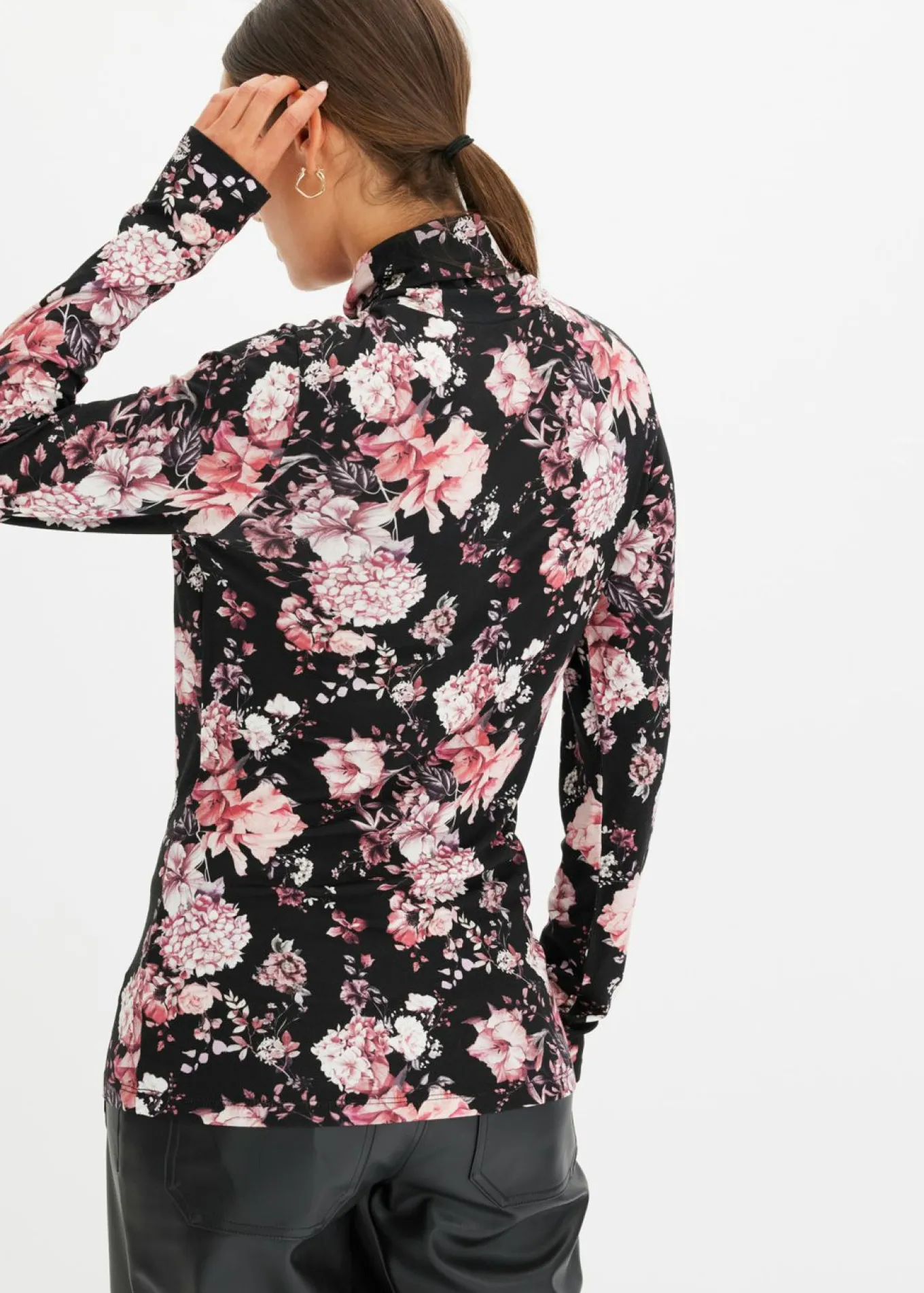 Camiseta de manga larga de suave mezcla de viscosa
