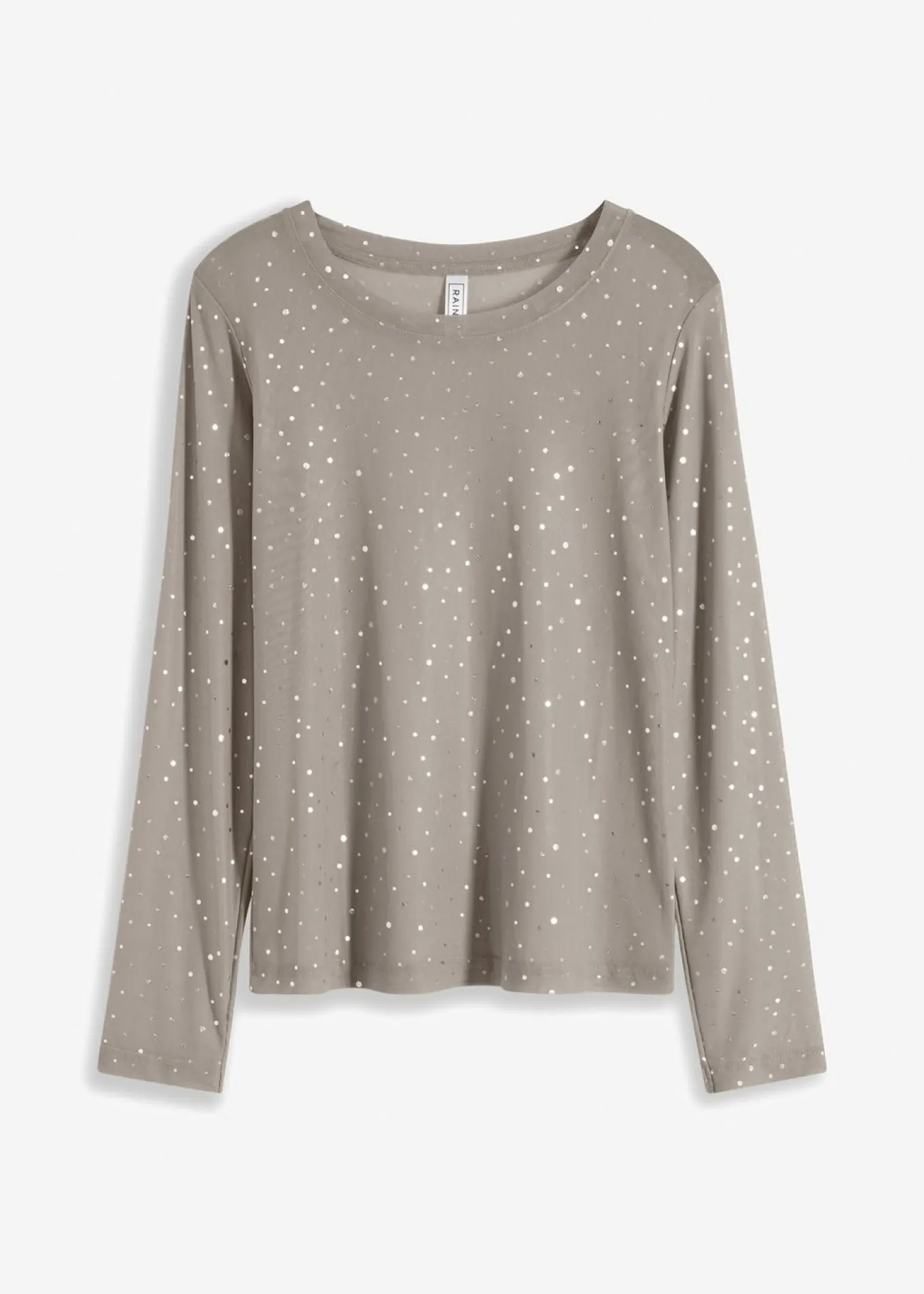 Camiseta de manga larga de malla brillante