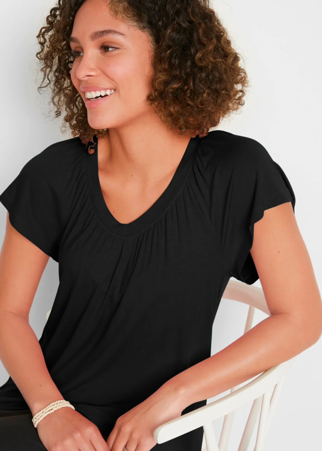 Camiseta de mezcla de viscosa