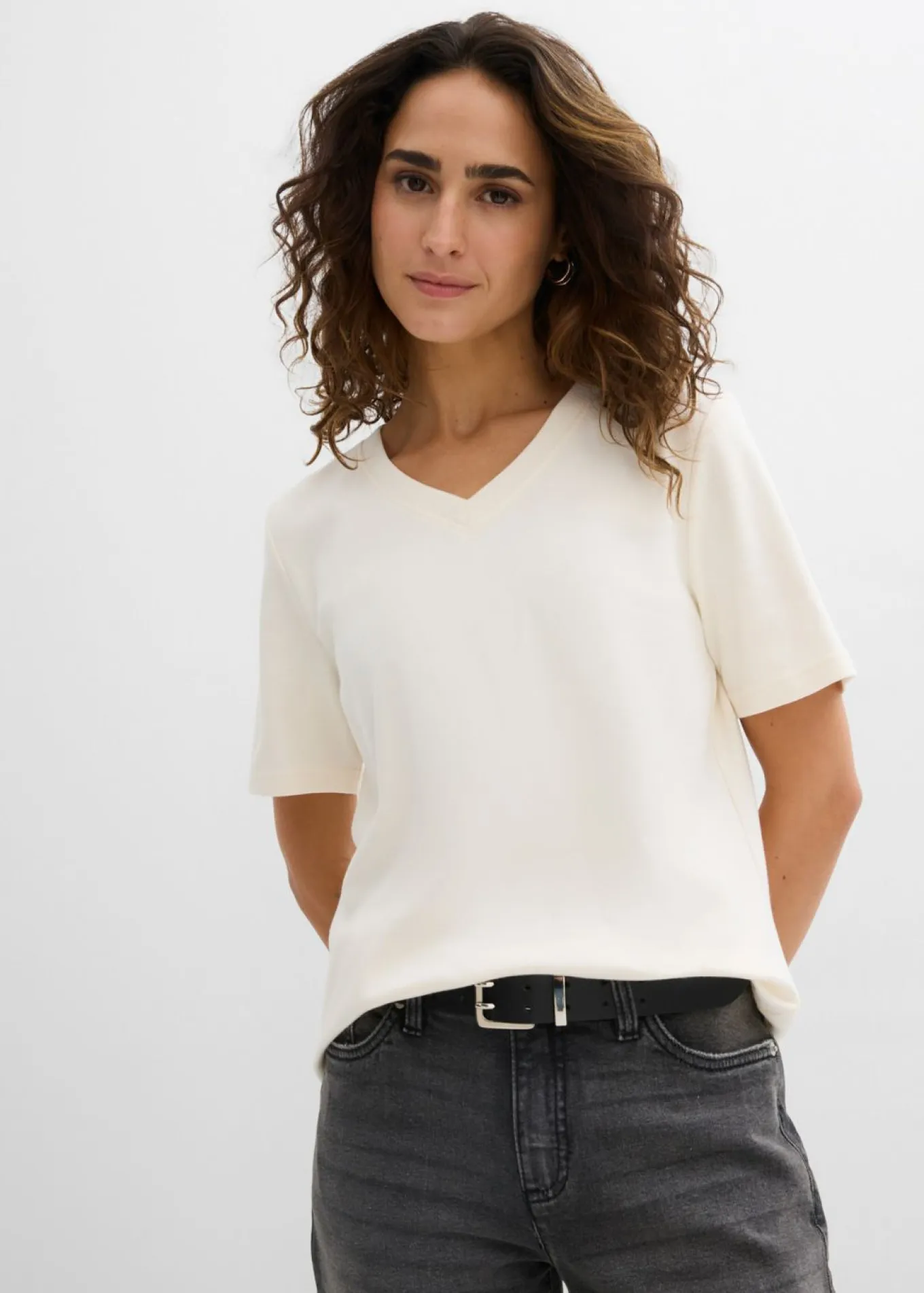 Camiseta de punto grueso de algodón orgánico puro (2 unidades)