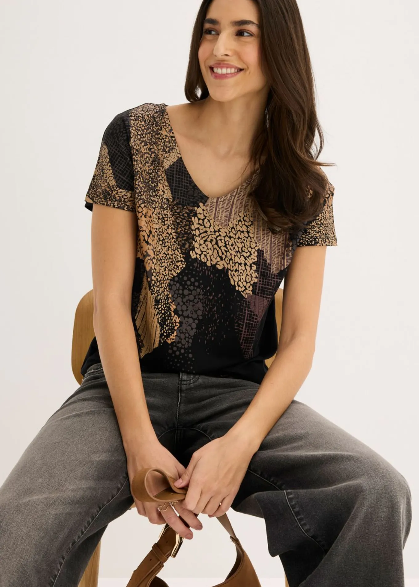 Camiseta de suave mezcla de viscosa