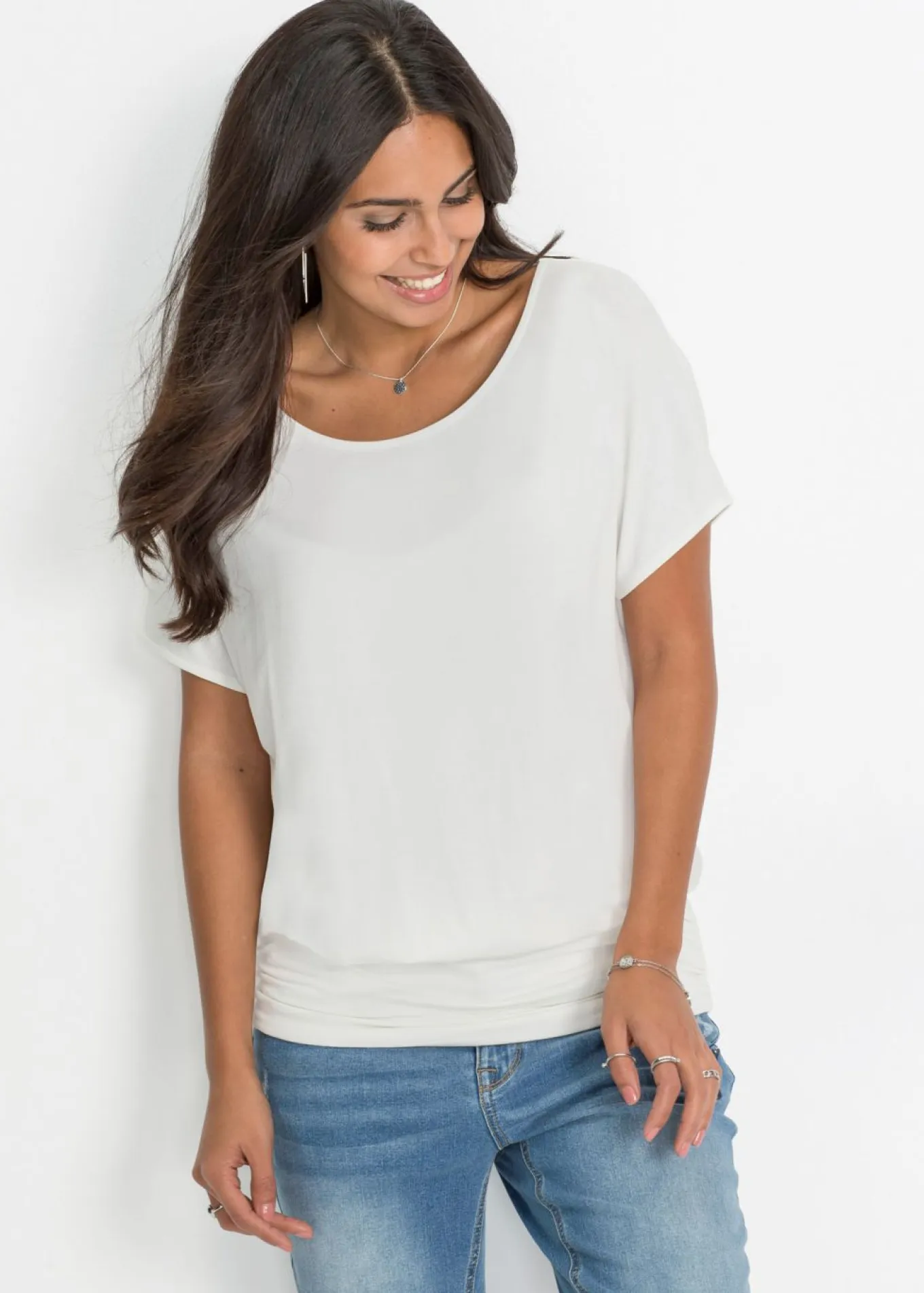 Camiseta de suave mezcla de viscosa