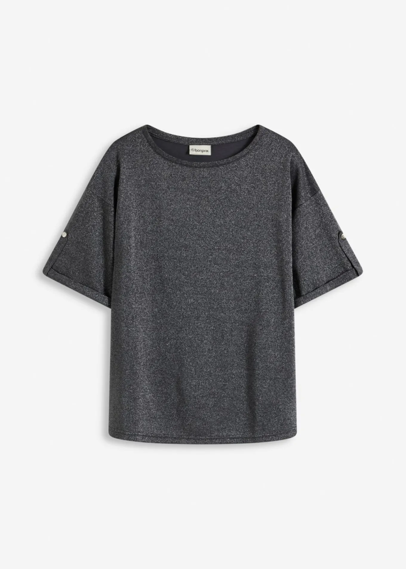 Camiseta de viscosa con estampado brillante