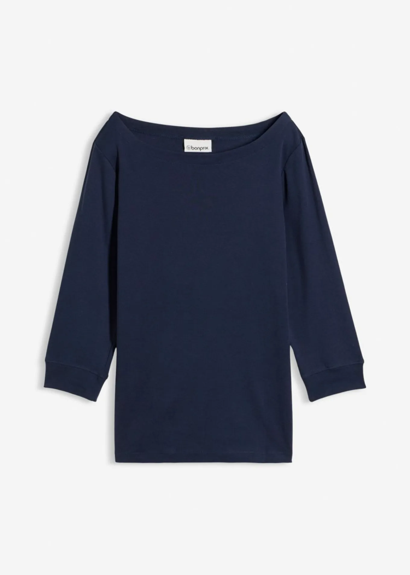 Camiseta elástica con escote en forma de U
