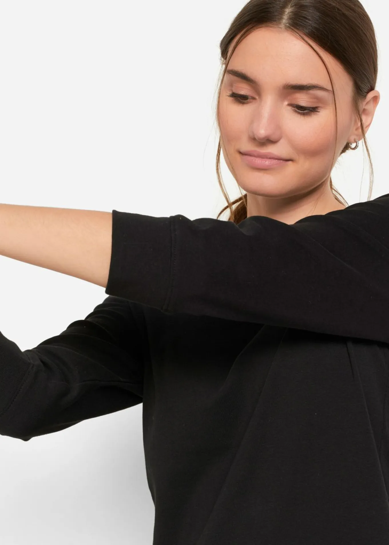 Camiseta elástica con escote en forma de U
