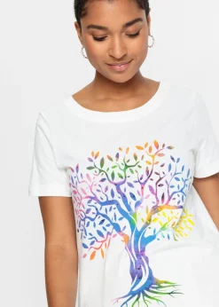 Camiseta estampada de algodón orgánico