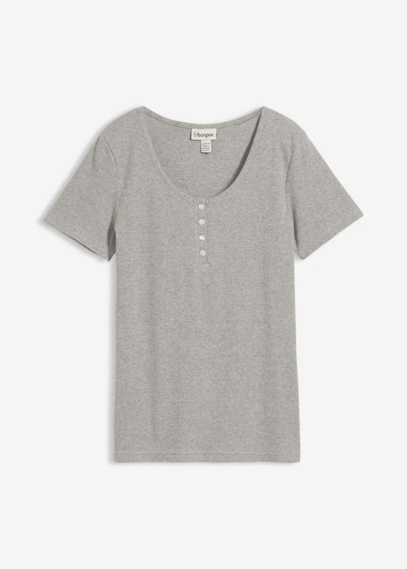 Camiseta henley con algodón orgánico puro