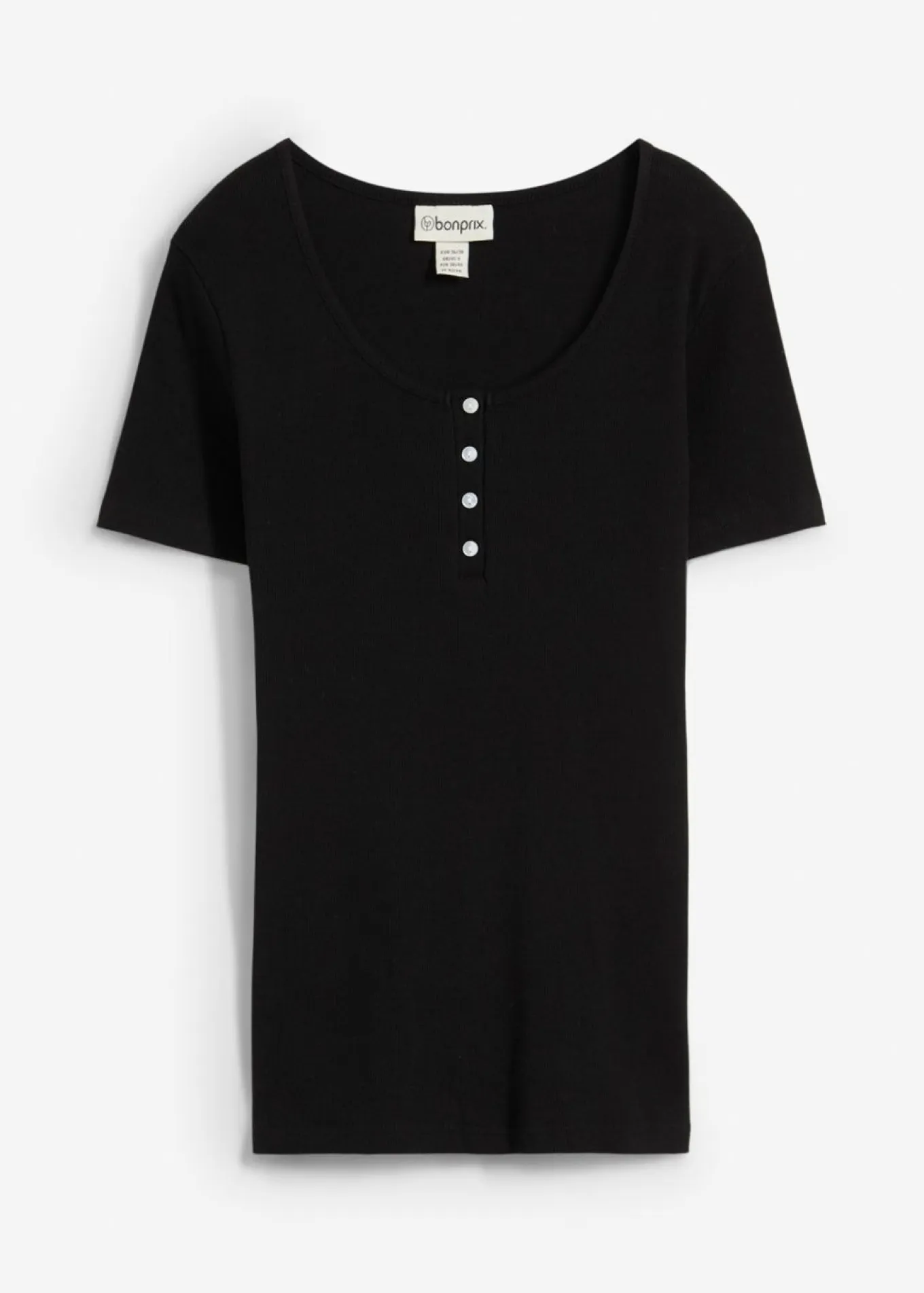 Camiseta henley con algodón orgánico puro