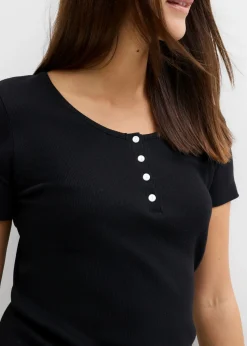 Camiseta henley con algodón orgánico puro