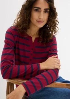Camiseta henley de algodón orgánico puro