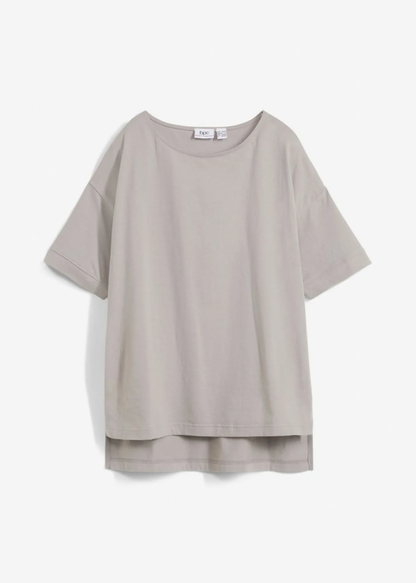 Camiseta holgada de algodón con aberturas laterales