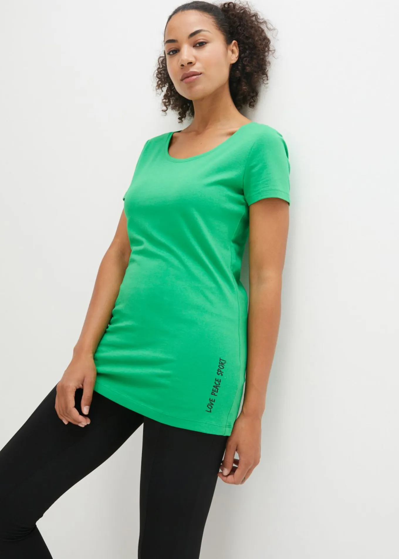 Camiseta larga con texto (2 unidades)