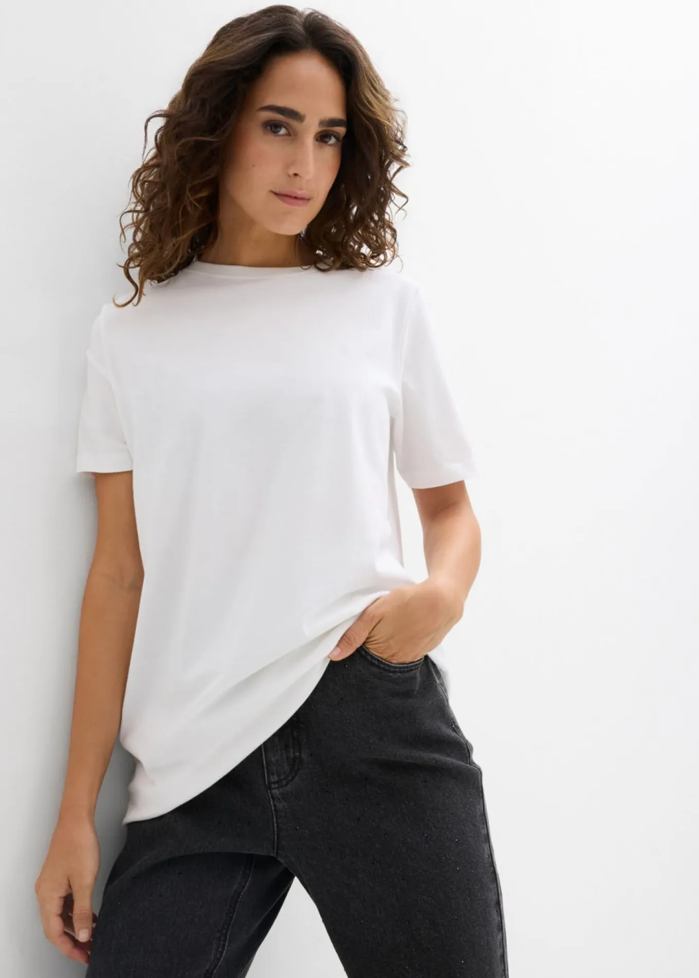 Camiseta larga de algodón orgánico puro (2 unidades)