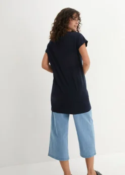 Camiseta larga de algodón puro