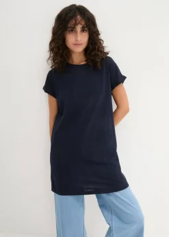 Camiseta larga de algodón puro