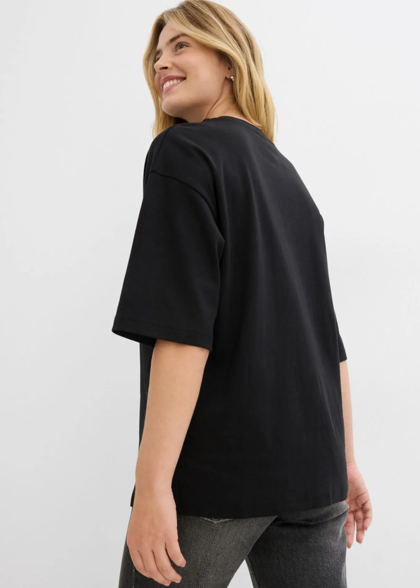 Camiseta larga de interlock