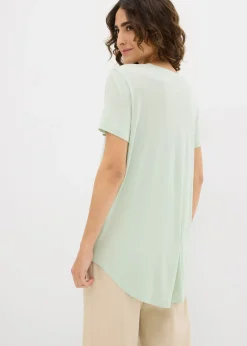 Camiseta larga de viscosa suave