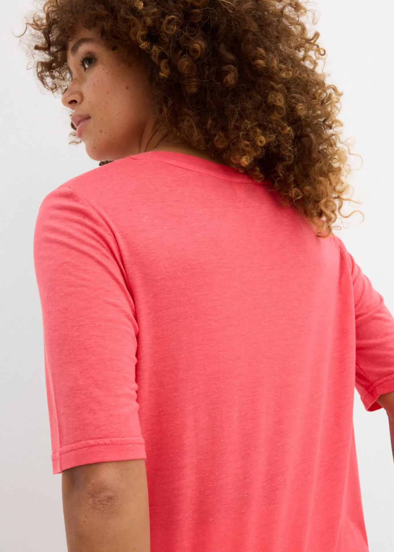 Camiseta larga de viscosa suave