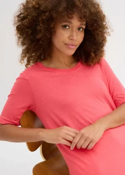 Camiseta larga de viscosa suave