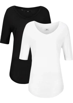 Camiseta larga de viscosa suave (2 unidades)