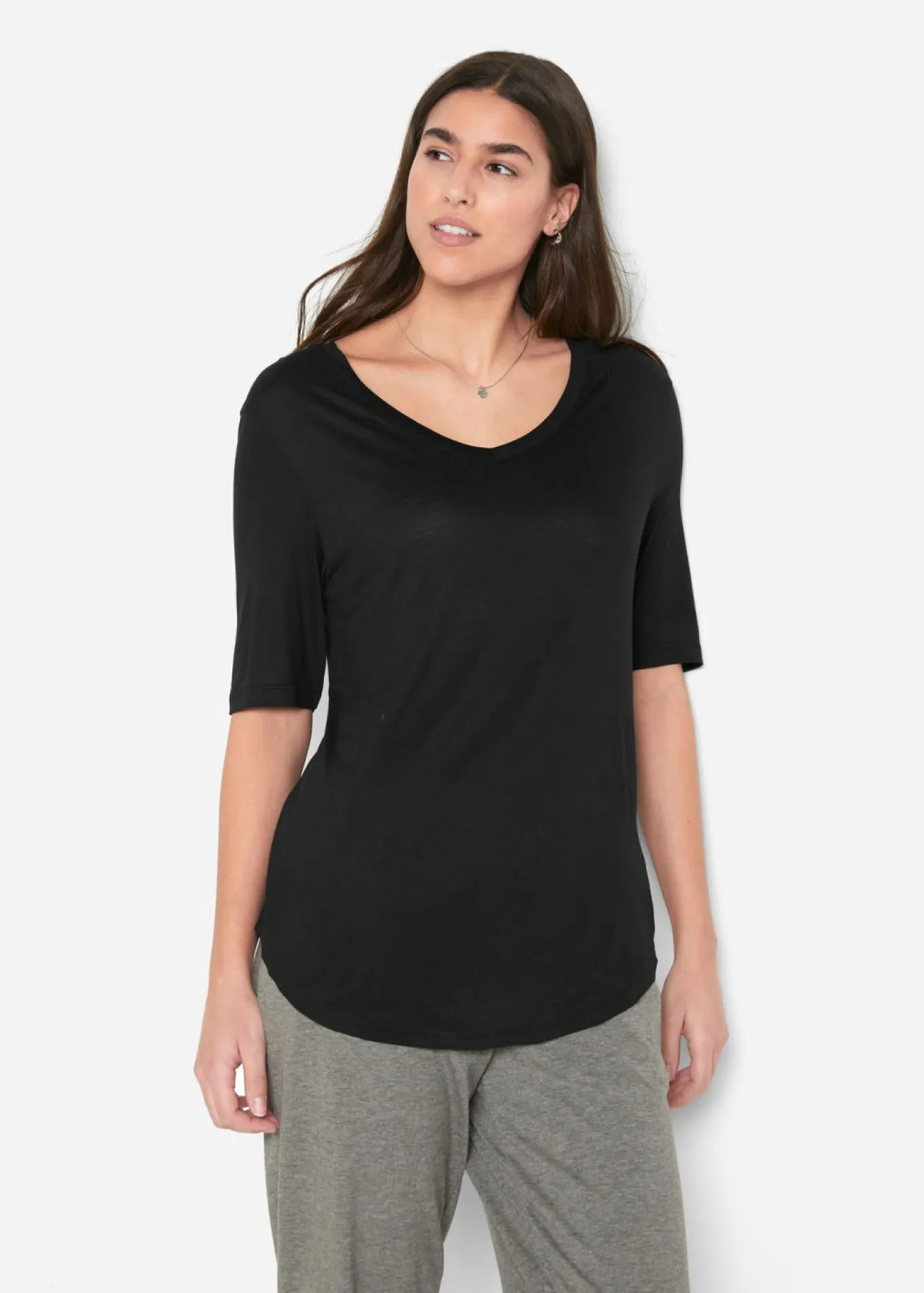 Camiseta larga de viscosa suave (2 unidades)