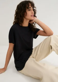 Camiseta larga de viscosa suave