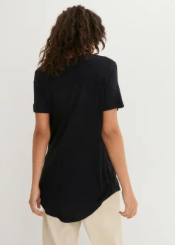 Camiseta larga de viscosa suave