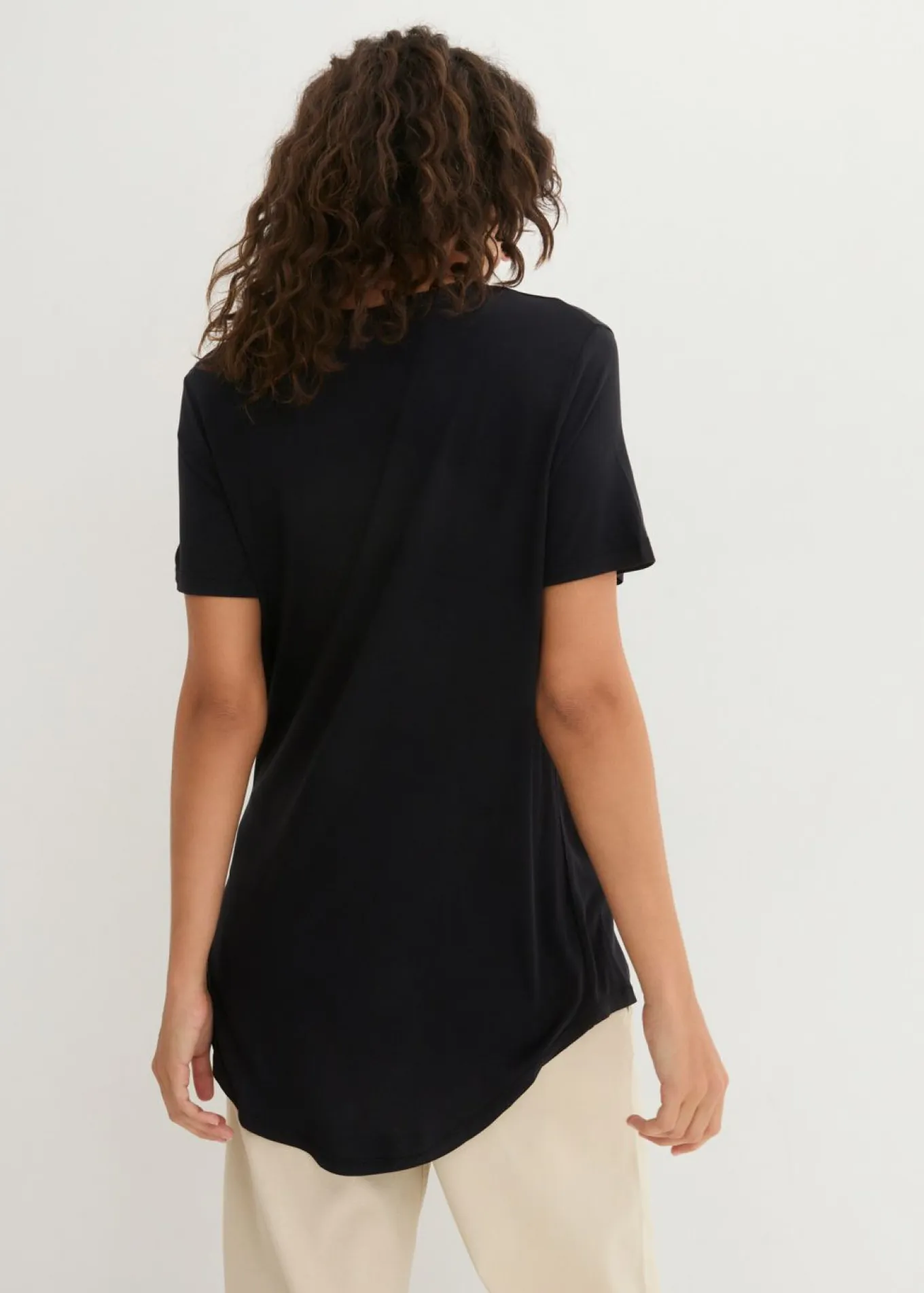 Camiseta larga de viscosa suave
