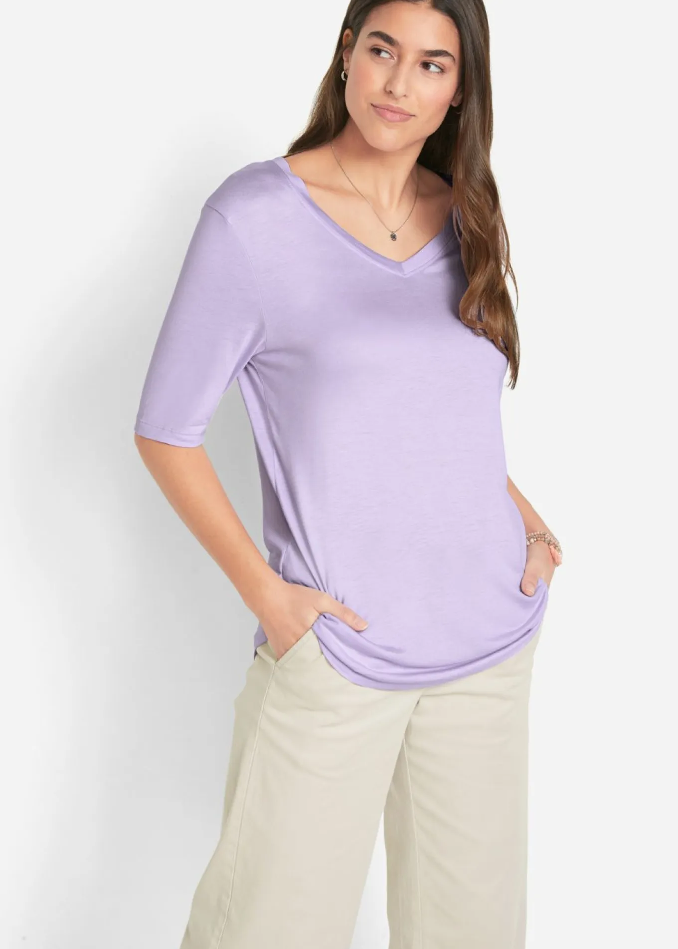 Camiseta larga de viscosa suave (2 unidades)