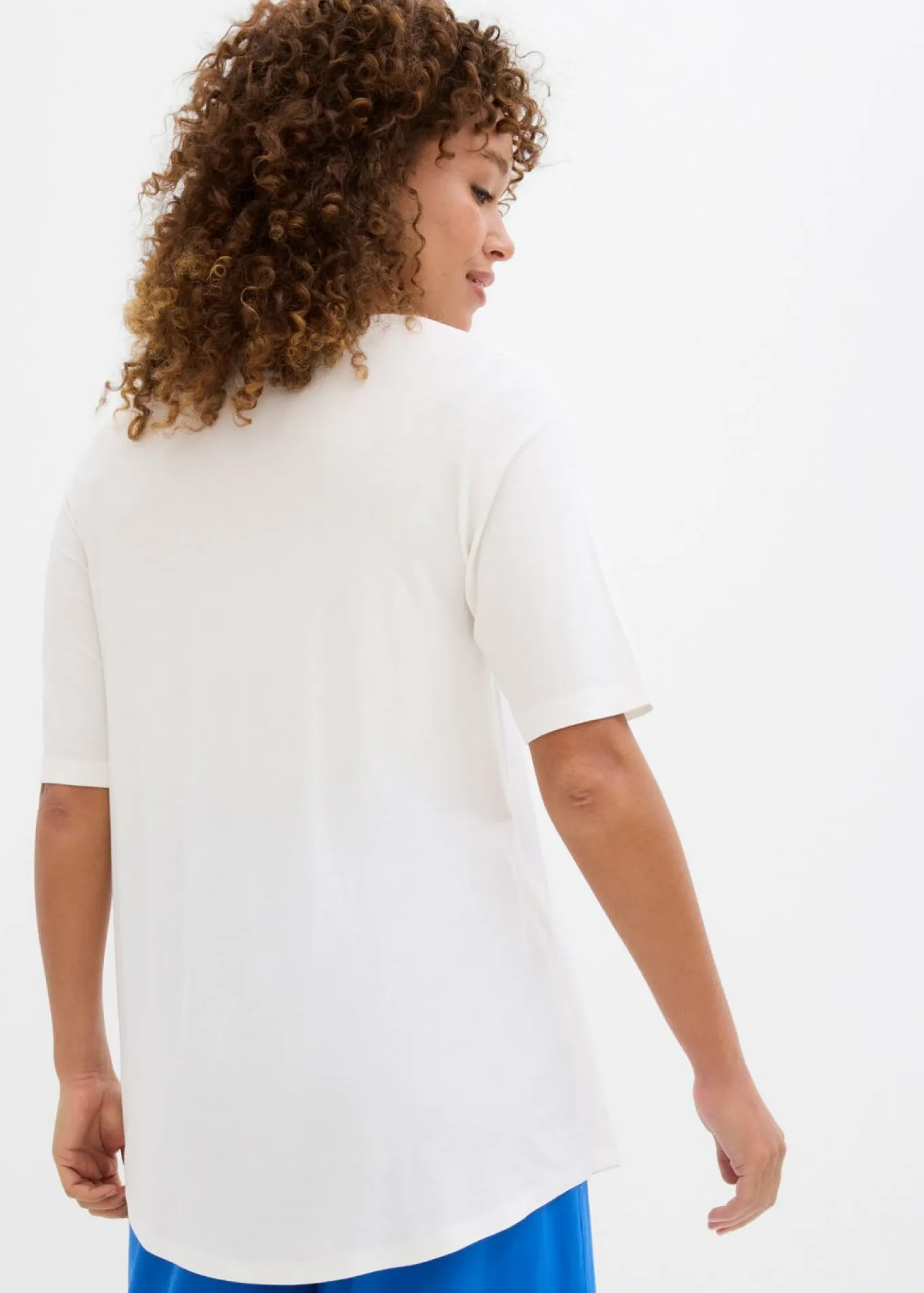 Camiseta larga de viscosa suave