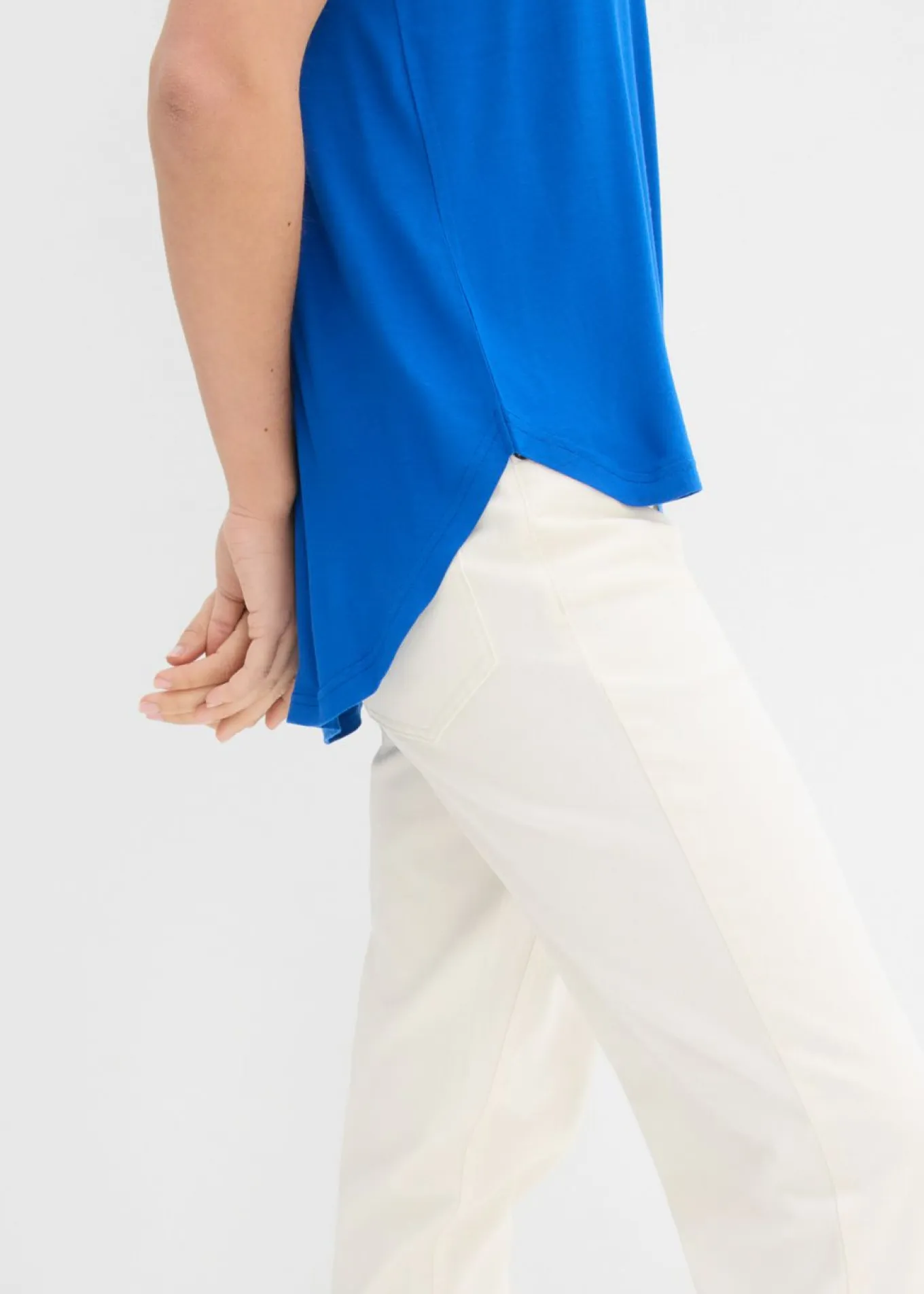 Camiseta larga de viscosa suave