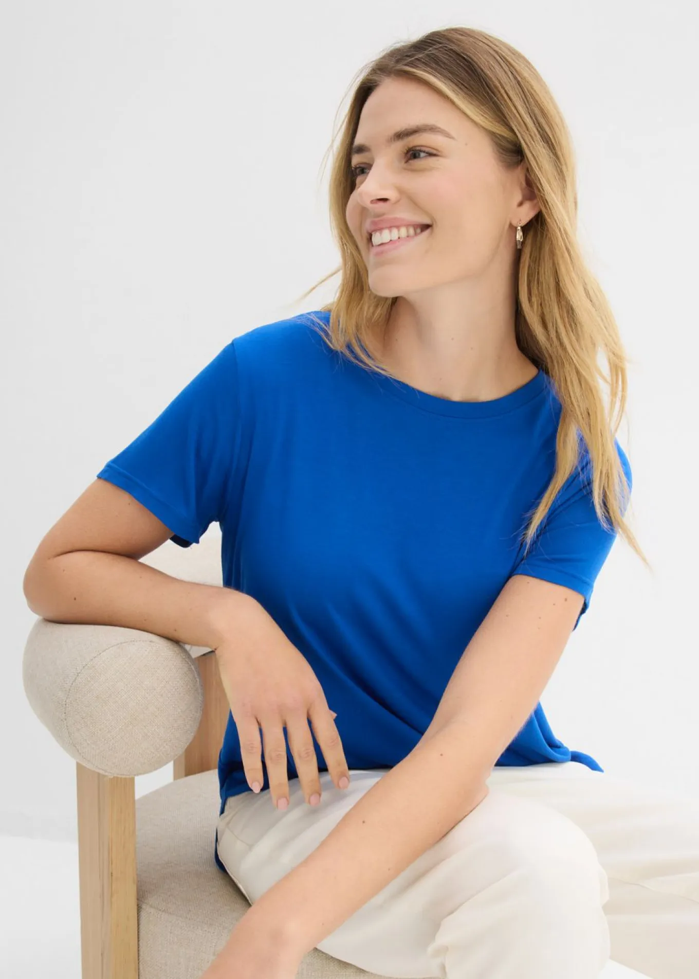 Camiseta larga de viscosa suave