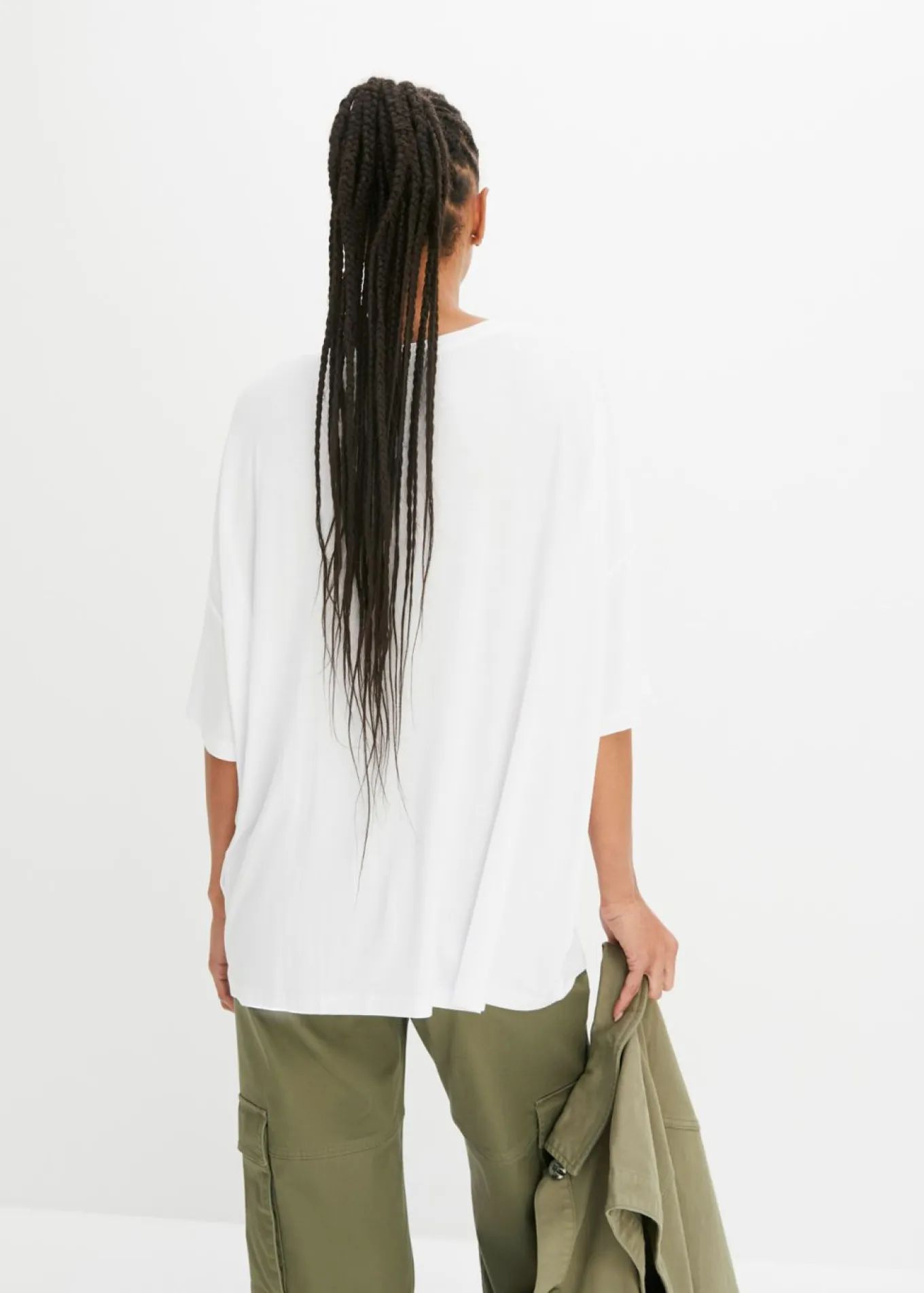 Camiseta oversize de viscosa fluida