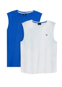 Camiseta sin mangas (2 unidades) de algodón orgánico puro