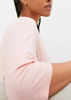 Camiseta tipo boxy de mezcla de viscosa suave