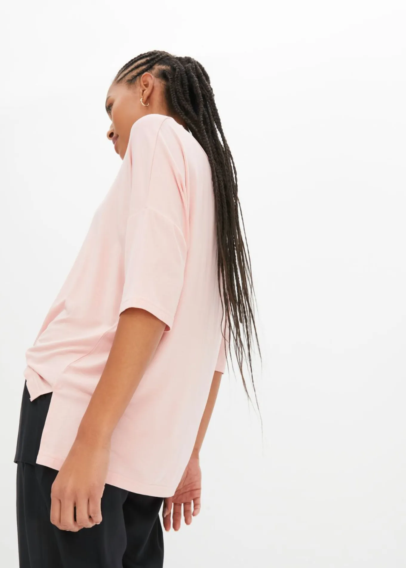 Camiseta tipo boxy de mezcla de viscosa suave