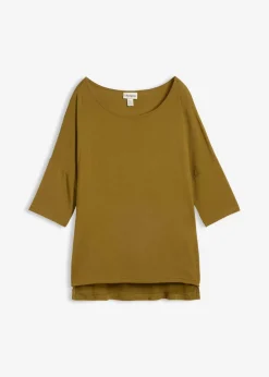 Camiseta tipo boxy de mezcla de viscosa suave