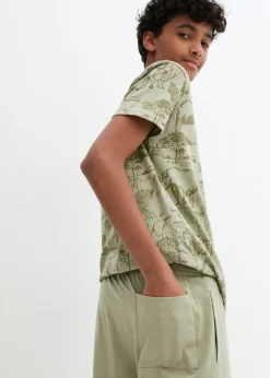 Camiseta y bermudas de algodón orgánico (conjunto de 2 piezas)