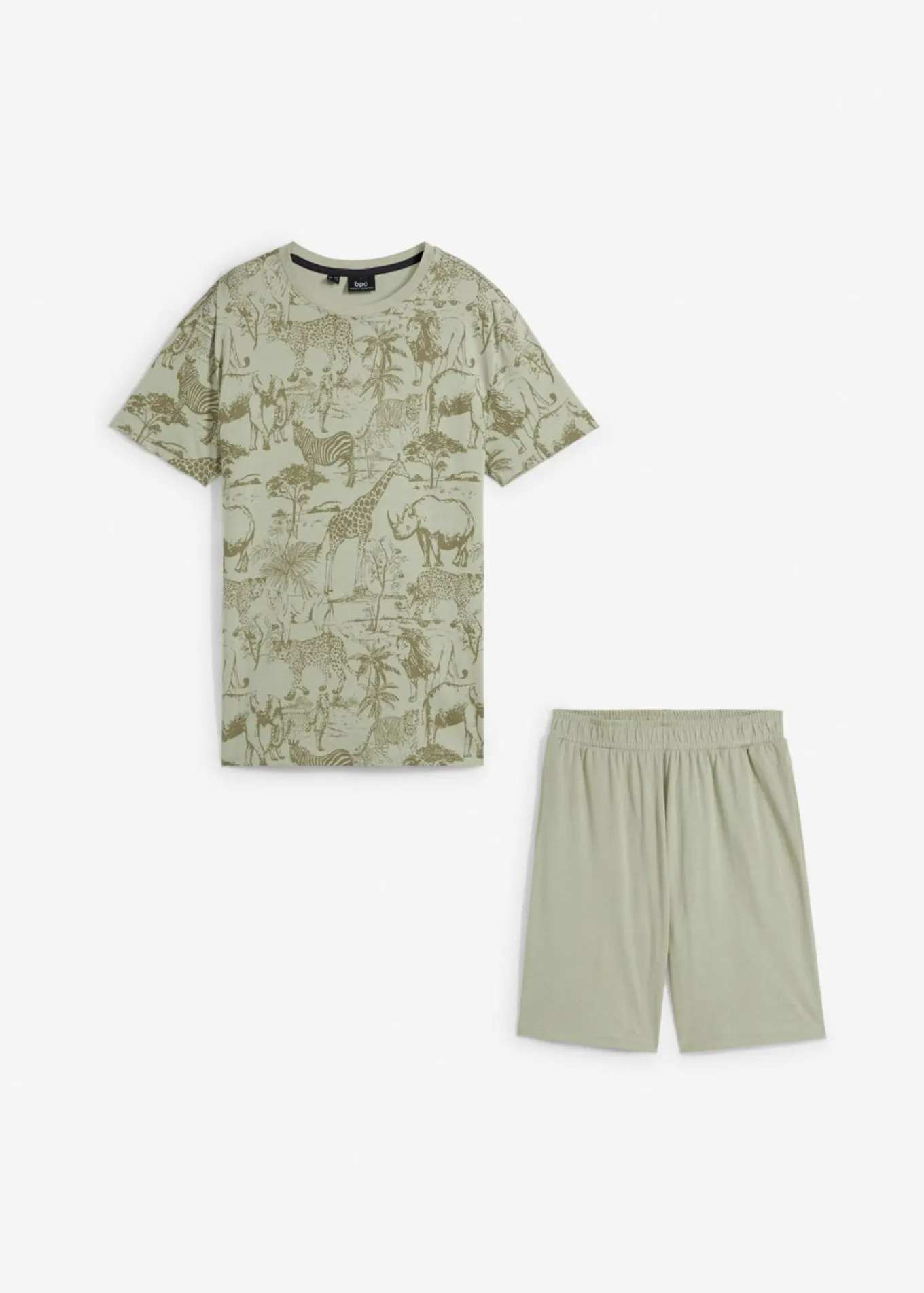Camiseta y bermudas de algodón orgánico (conjunto de 2 piezas)
