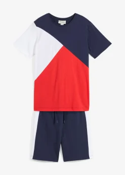 Camiseta y bermudas de chándal (conjunto de 2 piezas) de algodón orgánico puro