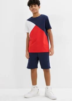 Camiseta y bermudas de chándal (conjunto de 2 piezas) de algodón orgánico puro